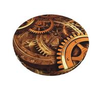 NBSKSDLK Cool Steampunk Gears - Coprisedia rotondo per sgabello da bar, con fascia elastica, lavabile, rimovibile, in morbido velluto, 35,6 cm