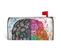 NBSKSDLK Coperture magnetiche per cassetta postale del cervello sinistro e destro, dimensioni standard 64,8 x 53,3 cm, copertura decorativa per cassetta delle lettere da giardino, cortile, esterno