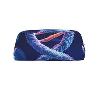 NBSKSDLK DNA Genetic Helix Makeup Bag per donne e uomini astuccio da viaggio piccola borsa cosmetica borsa da toilette con cerniera borse estetiche penne borse portaoggetti alla moda borsa portamonete