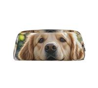 NBSKSDLK Golden Retriever Borsa per il trucco per donne e uomini, astuccio da viaggio, piccola borsa per cosmetici con cerniera, borse per penne estetiche borse portaoggetti alla moda portamonete in
