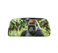 NBSKSDLK Gorilla in the Grass Trousse per il trucco per donne e uomini, astuccio da viaggio, piccola borsa per cosmetici con cerniera, borse estetiche per penne estetiche borse portaoggetti alla moda