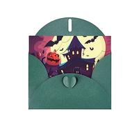 NBSKSDLK Happy Halloween Biglietti di auguri per tutte le occasioni Biglietti vuoti con buste Pop Up Biglietto di compleanno Cartoline di ringraziamento personalizzato 10,2 x 15,2 cm
