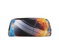 NBSKSDLK Ice and Fire Pallavolo Trucco Borsa per Donne Uomini Matita Sacchetto di Viaggio Piccola Borsa Cosmetica Con Cerniera Borse Da Toilette Estetica Borse Penna Estetica Borse Di Stoccaggio Alla