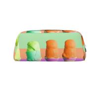 NBSKSDLK Ice cream arcobaleno gradiente Makeup Bag per donne uomini matita sacchetto viaggio piccola borsa cosmetica con cerniera borse estetiche penne estetiche borse di stoccaggio alla moda borsa