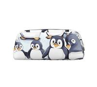 NBSKSDLK Molti simpatici pinguini bambino schizzo trucco borsa per donne uomini matita sacchetto viaggio piccola borsa cosmetica con cerniera borse estetiche penne borse di stoccaggio alla moda borsa