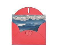 NBSKSDLK Paesaggio con montagne e nuvole biglietti di auguri per tutte le occasioni Biglietti vuoti con buste Pop Up Biglietto di compleanno Cartoline di ringraziamento personalizzato 10,2 x 15,2 cm