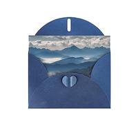NBSKSDLK Paesaggio con montagne e nuvole biglietti di auguri per tutte le occasioni Biglietti vuoti con buste Pop Up Biglietto di compleanno Cartoline di ringraziamento personalizzato 10,2 x 15,2 cm