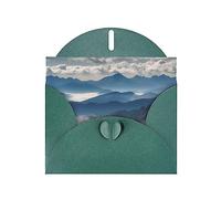 NBSKSDLK Paesaggio con montagne e nuvole biglietti di auguri per tutte le occasioni Biglietti vuoti con buste Pop Up Biglietto di compleanno Cartoline di ringraziamento personalizzato 10,2 x 15,2 cm