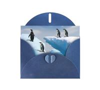 NBSKSDLK Penguins On The Iceberg Biglietti di auguri per tutte le occasioni Biglietti vuoti con buste Pop Up Biglietto di compleanno Cartoline di ringraziamento personalizzato 10,2 x 15,2 cm