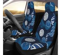 NBSKSDLK Set di 2 coprisedili anteriori impermeabili, blu, per auto, camion e SUV, traspiranti, universali, per interni auto