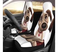 NBSKSDLK Set di 2 coprisedili anteriori impermeabili per cani, per auto, camion e SUV, traspiranti, universali, per interni dell'auto