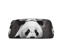 NBSKSDLK Simpatica borsa per il trucco con panda bianco e nero per donne e uomini, astuccio da viaggio, piccola borsa per cosmetici con cerniera, borse per penne estetiche borse portaoggetti alla moda