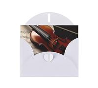NBSKSDLK Violino spartito musica biglietti di auguri per tutte le occasioni biglietti vuoti con buste pop up biglietto di compleanno cartoline personalizzate biglietto di ringraziamento 10,2 x 15,2 cm