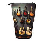 Nbtghga Guitar Collection - Astuccio telescopico con stampa artistica classica, organizer per matite e trucchi, idea regalo, Nero , Taglia unica