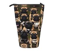 Nbtghga Imagen De Pug-Standard - Astuccio telescopico con stampa, per matite e trucchi, idea regalo, Nero , Taglia unica