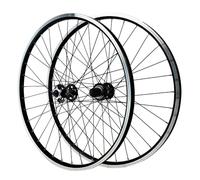 NBTRXWAFR 26/27,5/29 Pollici MTB Mountain Bike Set Ruote Anteriori E Posteriori con Doppio Disco A Sei Fori, Ruote in Alluminio con 2 Raggi,Nero,29inch