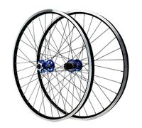 NBTRXWAFR 26/27,5/29 Pollici MTB Mountain Bike Set Ruote Anteriori E Posteriori con Doppio Disco A Sei Fori, Ruote in Alluminio con 2 Raggi,Blu,26inch