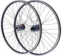 NBTRXWAFR 26/27,5/29 Pollici MTB Mountain Bike Set Ruote Anteriori E Posteriori con Doppio Disco A Sei Fori, Ruote in Alluminio con 2 Raggi,Colour,29inch