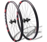NBTRXWAFR 26 27,5 29In Set di Ruote per Mountain Bike Freni A Disco Mozzo MS per 12Velocità Lega di Alluminio Cerchi A Doppia Parete Perno Passante 15X100/12X142mm,Nero,26inch