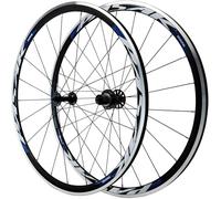 NBTRXWAFR Ruote Bici da Corsa 700C Freni A C/V/sul Cerchione Cerchi A Doppia Parete da 30Mm per Mozzi 8 9 10 11 12 velocità Mozzo 100/130 Mm QR,Blu