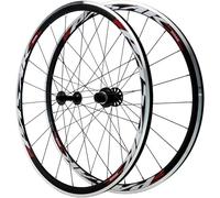 NBTRXWAFR Ruote Bici da Corsa 700C Freni A C/V/sul Cerchione Cerchi A Doppia Parete da 30Mm per Mozzi 8 9 10 11 12 velocità Mozzo 100/130 Mm QR,Rosso