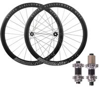 NBTRXWAFR Set di Ruote da Bici da Corsa 700C Cerchi A Doppia Parete 45 Mm Perno Passante Mozzi con Cuscinetti Cassetta 7-12 velocità Freno A Disco Center Lock,Argento,700c Gray
