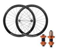 NBTRXWAFR Set di Ruote da Bici da Corsa 700C Cerchi A Doppia Parete 45 Mm Perno Passante Mozzi con Cuscinetti Cassetta 7-12 velocità Freno A Disco Center Lock,d'oro,700c Gray
