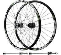 NBTRXWAFR Set di Ruote per Bici MTB da 24 Pollici, Mozzo HG Lega di Alluminio Rilascio Rapido Freno A Disco MTB Ruota Anteriore/Posteriore Compatibilità 7-12 velocità E Pneumatico,Nero
