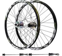 NBTRXWAFR Set di Ruote per Bici MTB da 24 Pollici, Mozzo HG Lega di Alluminio Rilascio Rapido Freno A Disco MTB Ruota Anteriore/Posteriore Compatibilità 7-12 velocità E Pneumatico,Colorato