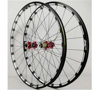 NBTRXWAFR Set di Ruote per Mountain Bike 26/27.5'' 29 Pollici MTB Freno A Disco con Perno Passante, Ruote con Raggi Dritti, Cerchio 24H Mozzo per Cassette A 7 8 9 10 11 12 velocità,Rosso,29inch