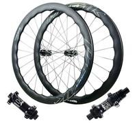 NBTRXWAFR Set di Ruote per Mountain Bike A Sgancio Rapido in Fibra di Carbonio 700C, 24 Raggi Anteriori 2 Posteriori 4 Cuscinetti Cricchetto Planetario 54T Compatibile 700C * 23C-50C Set di Ruote,Xd