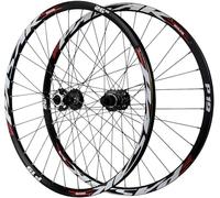 NBTRXWAFR Set di Ruote per Mountain Bike Cerchi A Doppia Parete da 26/27,5/29 Pollici Ruote A Sgancio Rapido Freno A Disco 32H Mozzo Anteriore E Posteriore per Cassetta A 7-12 velocità,Rosso,29inch