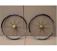 NBTRXWAFR Set di Ruote per Mountain Bike da 24/26/27,5/29 Pollici, Cassetta 8-11 velocità, Set di Ruote con Sgancio Rapido, Freno A Disco 32H, Supporto per Cuscinetti Sigillati,d'oro,29inch