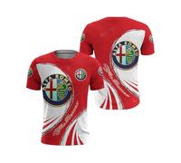NBVGFGDF Maglietta da Uomo, per Alfa Romeo 147 155 156 159 166 Mito Giulia GT Giulietta Stelvio T-Shirt Girocollo Semplice, Cotone Morbidezza e Traspirabilit Uomo T-Shirt Maniche Corte Slim,XL