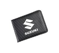 NBVGFGDF Portafoglio Uomo, per Suzuki Jimny Swift Grand Vitara Ignis Kizashi RFID Portafoglio Uomo Slim in Pelle PU Portafogli per Carte Bifold Porta Carte di Credito Uomo