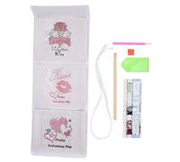 NBVGHPSRW Borsa portaoggetti da appendere con strass fai da te, organizer da parete con 3 tasche, cestino portaoggetti da appendere pieghevole lavabile in tessuto chimico con cinghia e