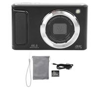 NBVGHPSRW Fotocamera digitale 4K UHD con display IPS da 2,8 pollici, fotocamera Vlogging da 48 MP, doppia fotocamera con zoom digitale 16X, piccola fotocamera digitale per fotografia di viaggio con