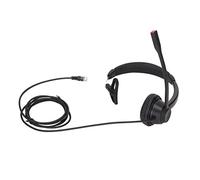 NBVGHPSRW RJ9 Telephone Headset Noise Cancelling, Corded Business Headphone with Mic, Unilateral Office Headset for Landline and Call Center Use, Compatible with RJ9 Jack Devices