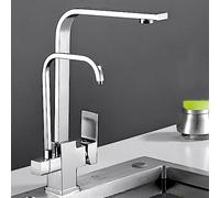NBYGSC Cannello con Aggiustamento a 360 Gradi e Filtraggio in Argento per La Cucina - Brass-C (Color: Argento)