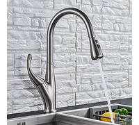 NBYGSC Commerciale per la Fattoria Bar, miscelatori di lavandini Neri, Una Doccia spruzzatore a Torrente, Rubinetto da Cucina Montato sul Ponte, Tira Giù Un Mixer ad Acqua Fredda Calda (Colore: b