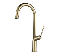 NBYGSC con spruzzatore a Discesa, rubinetti ad Arco Elevato Commerciali, manetti a Doppia Funzione a Doppia Funzione per lavello da Cucina, ller