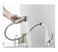 NBYGSC Faucet con Raccoglitore da Asciugatura a Spinta e Rotazione in Alluminio, Funzione Dual Hot/Cold, Salvataggio d'Acqua, raddoppiamento - Nero (Colore: Cromo)