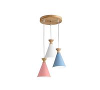 NBYGSC Lampada a Sospensione Nordic Semplice Ristorante Lampadario Creativo Personale a Tre Teste Plafoniere a Colori Plafoniere Regolabili Vite in Metallo Lampada a Sospensione per Cucina Isola