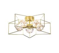 NBYGSC Lampadario del soffitto, Lampada a soffitto a soffitto all-Rame Nordic Full Star Pentagram Light's Light's per Bambini Lampade per Bambini e Lanterne personalità Creativa Net Rossa