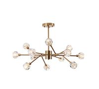 NBYGSC Lampadario di Sputnik del Settore, lampadario di, lampadari di Industriale G9, Luce a Sospensione per Finitura in Ottone, Luce del soffitto a Montaggio Semi -Filo per Il corridoio della