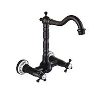 NBYGSC Lavaggio da Bagno Antico a Parete per Tutto Il Rame, Doppia Maniglia, Rubinetto dell'Acqua Calda e Fredda, Antica Zucca Ceramica Antica, Alta