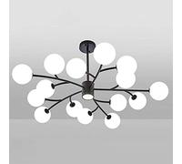 NBYGSC Lumo di Ramo d'oro in Alluminio Minimalista -Postato lampadario Creativo Semplice, Camera da Letto per la Camera da Letto Lampada da Pranzo per la casa, Nero