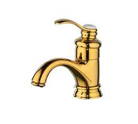 NBYGSC Montaggio del Ponte Ottone da in Oro Monte Foro Singolo Rubinetto lavandino Caldo e Freddo Mixer per Il Bagno, (A)