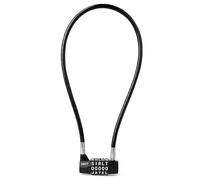 NBYT Lucchetto a combinazione a 5 parole con cavo di sicurezza da 8 mm, lucchetto antifurto per cancelli, porte, biciclette e stoccaggio, nero