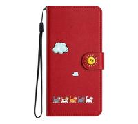 Nbziyoo Lovely Cats Custodia per Samsung Galaxy A17/A26/A16, custodia a portafoglio con gatti/sole con scomparti per schede, custodia magnetica in pelle PU di alta qualità per Samsung Galaxy A16 4G/5G